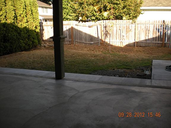 Fenced back yard