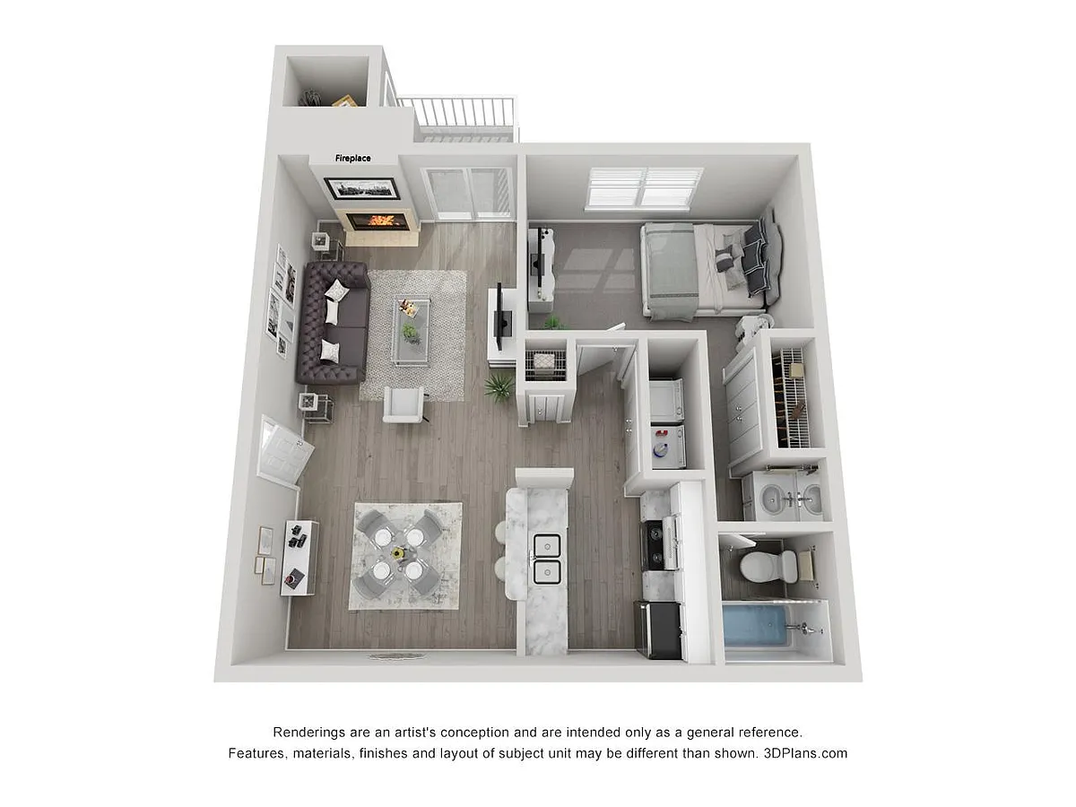 Floor plan One Bedroom