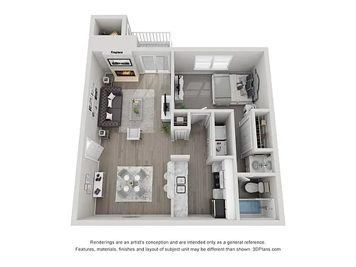 Floor plan One Bedroom
