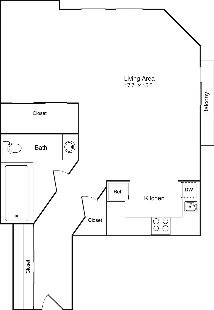 Floor plan Studio A22