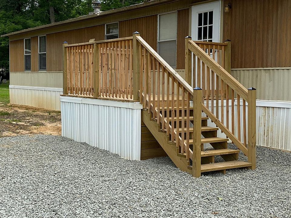 Front entrance with newly built deck
