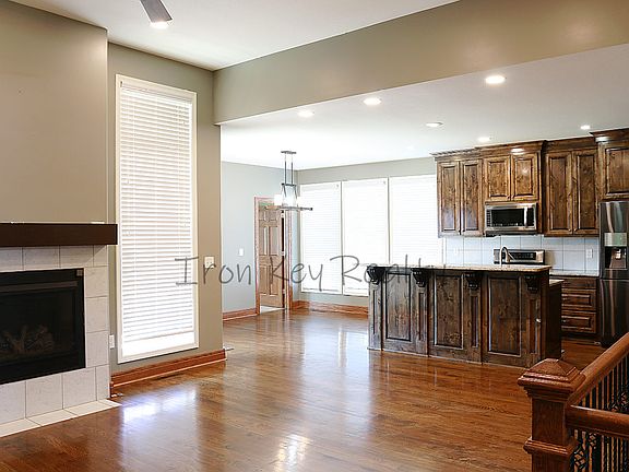 Entertianing will be a breeze with this open living room, kitchen and dining room