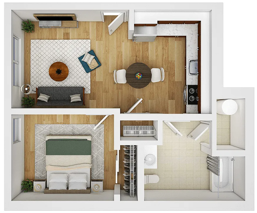 Floor plan 1X1