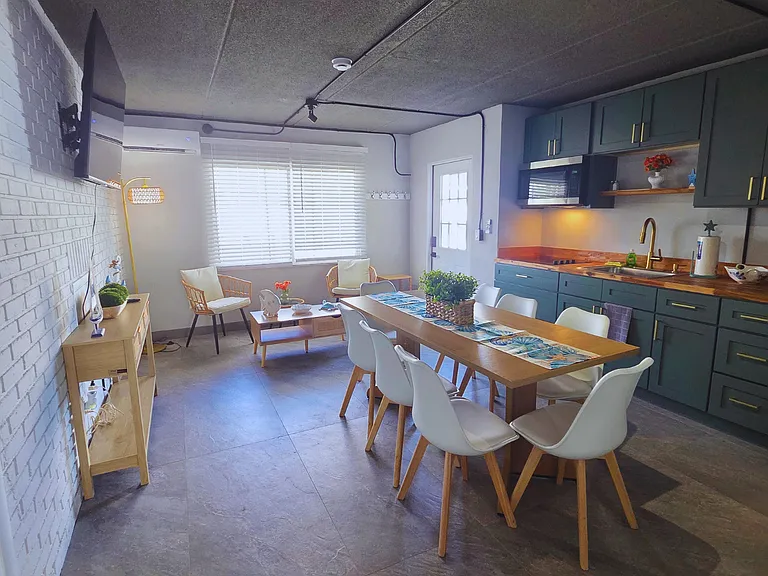 Open layout with kitchen, lounge and dining nearby