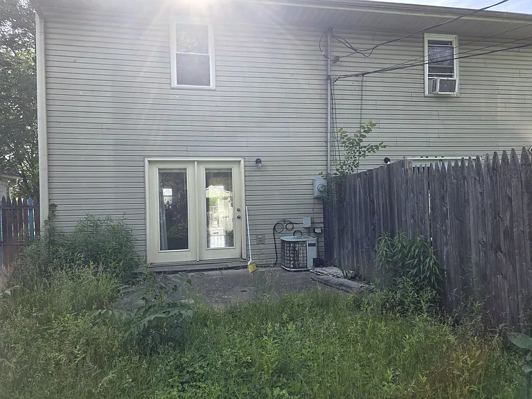 Fenced backyard