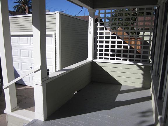 Front porch & storage garage