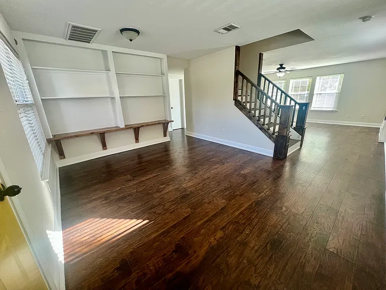 Shelves and stairway