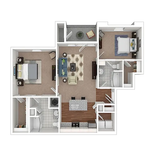 Floor plan Two Bedroom Premier