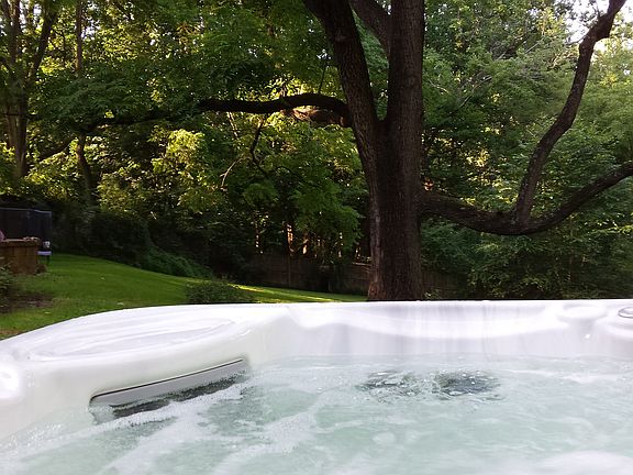 Backyard view from hot t