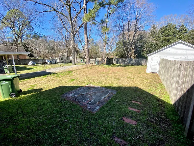Backyard viewed from back door.