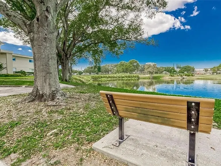 There is pond with a bench up the street, which makes for a great place to come to read a book.