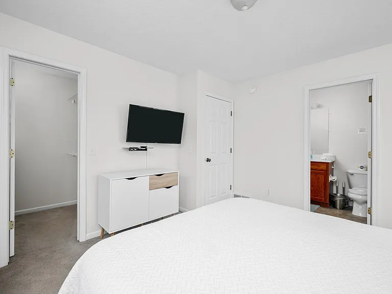 Master Bedroom with Queen bed, Walk-in closet and Television