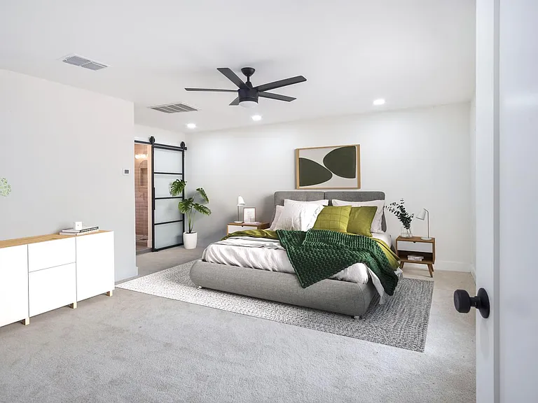 Bedroom 1. This image shows a virtually furnished space. Bedrooms come unfurnished.