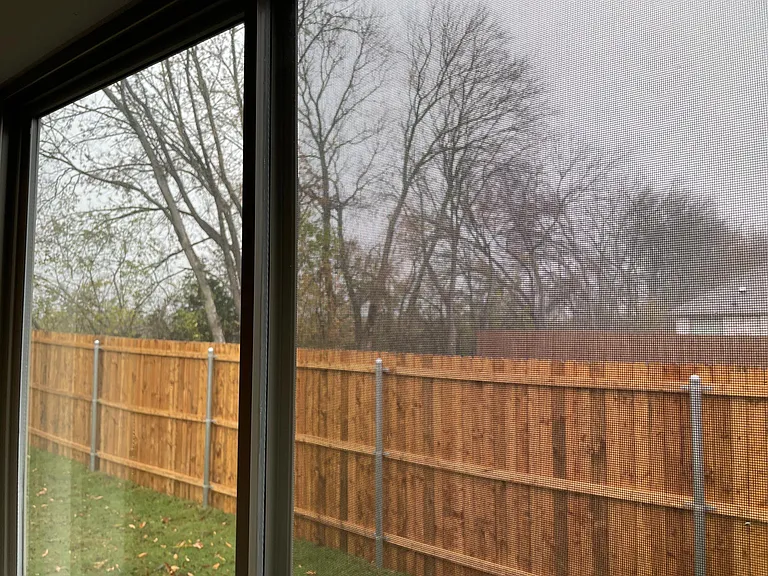Kids bedroom view with matured trees
