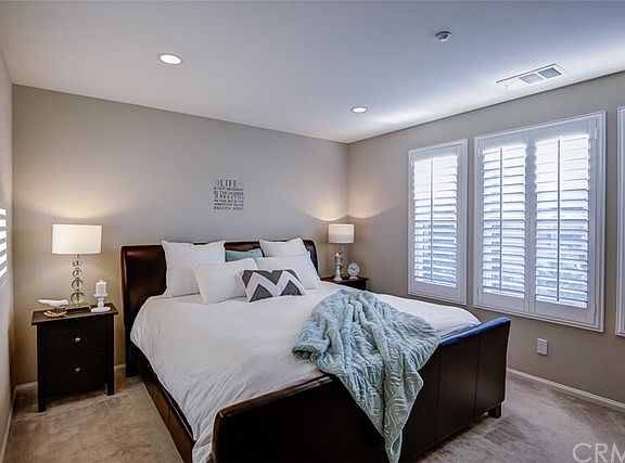Master bedroom with plantation shutters