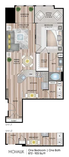 Floor plan Mohawk with Sunroom