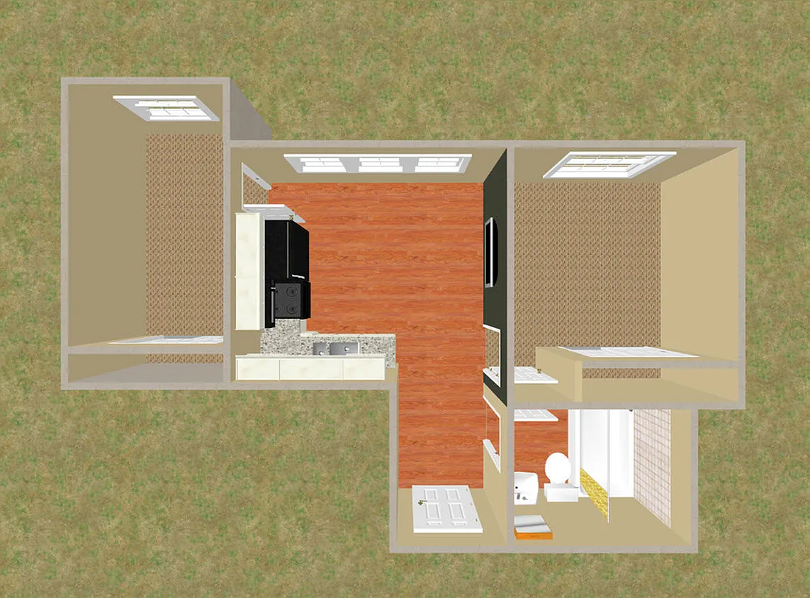 Floor plan CV1 2x1 Apartment