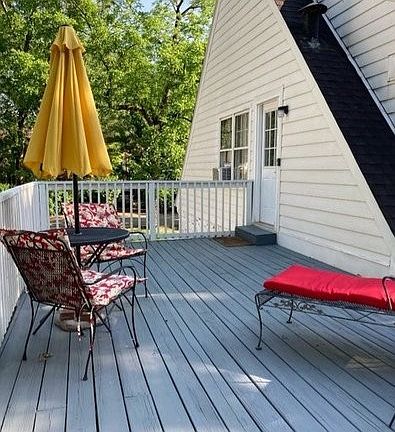Large treehouse-like patio