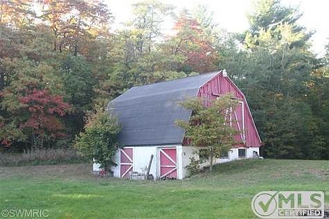Barn in backyard