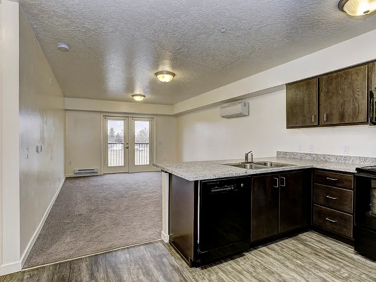 Looking from the Kitchen to the living room