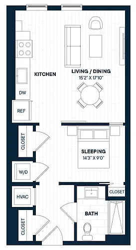 Floor plan Studio-S18b