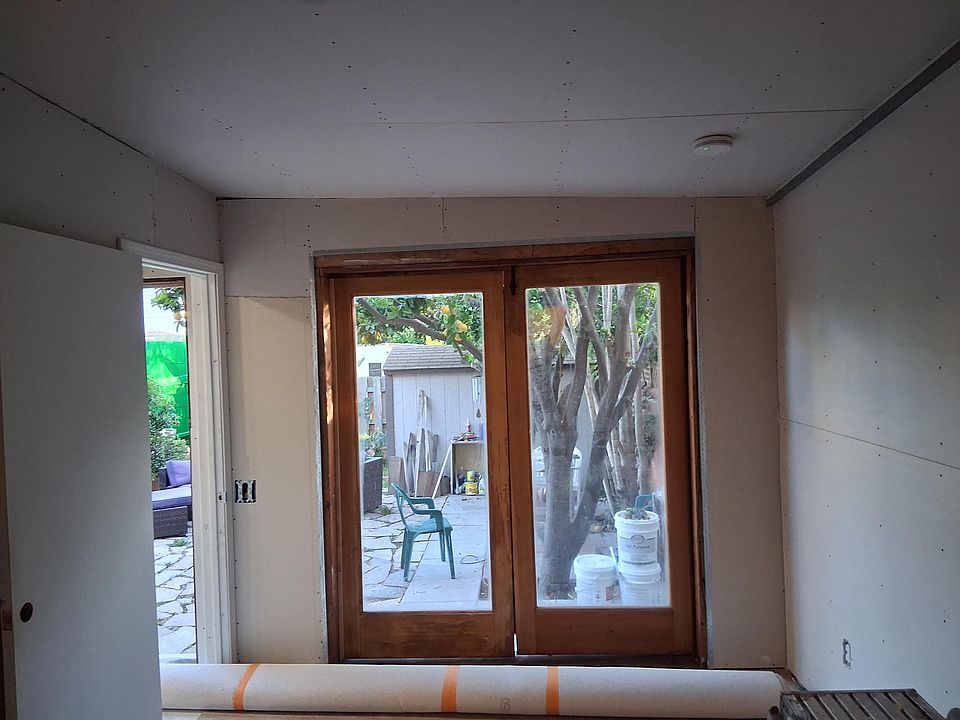 Master bedroom door looking into private yard