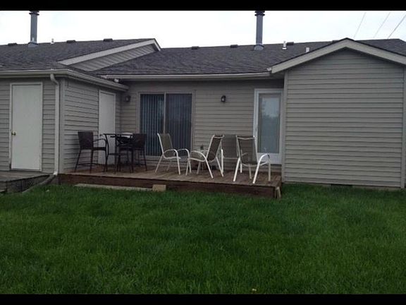 Private Patio with storage unit