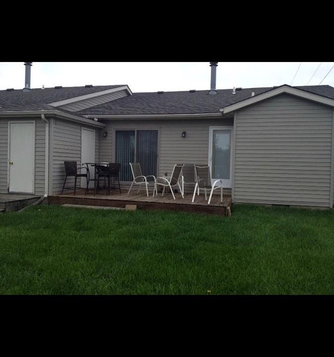 Private Patio with storage unit