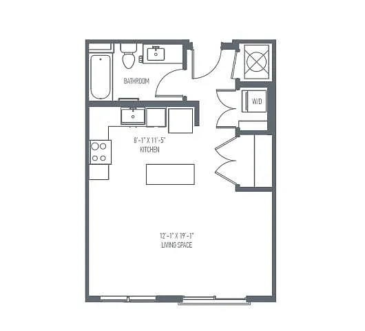 Floor plan A2 - Studio