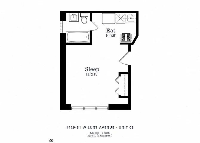 Floor plan Studio (A4)