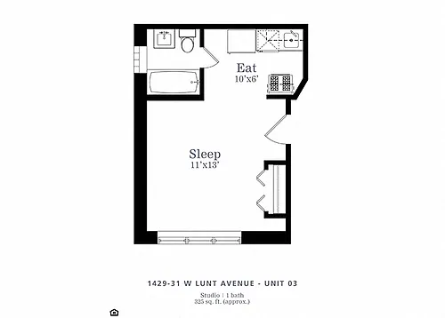 Floor plan Studio (A4)