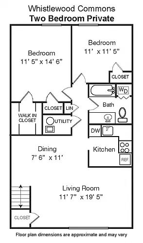 Floor plan 5 Room 2 Bedroom Private