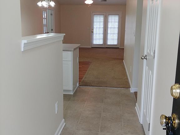 Front door into house