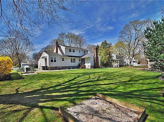large flat back yard