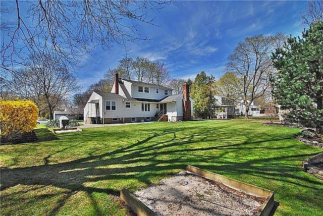 large flat back yard