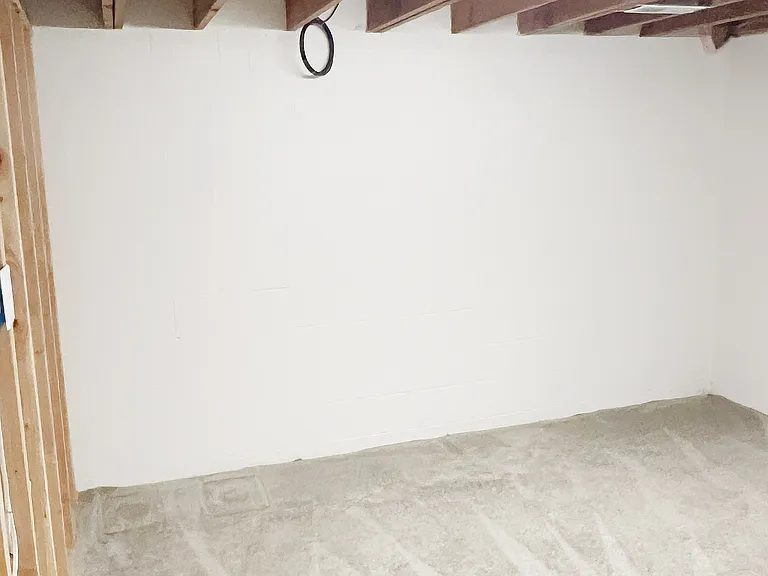 Storage area lcoated in basement