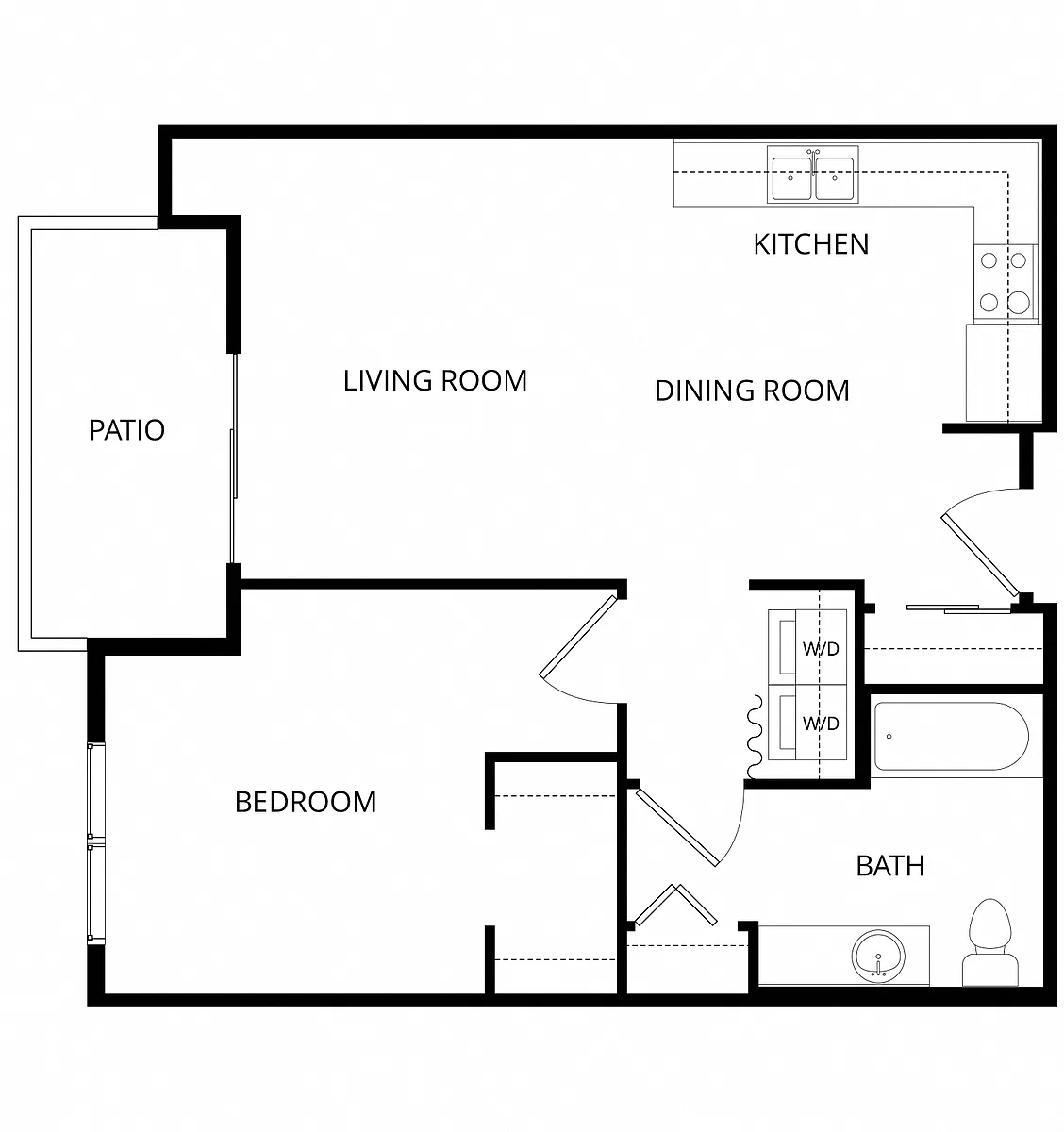 Floor plan 1x1 Moorland