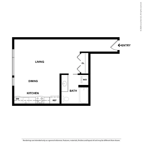 Floor plan Studio 2 - Income Limited