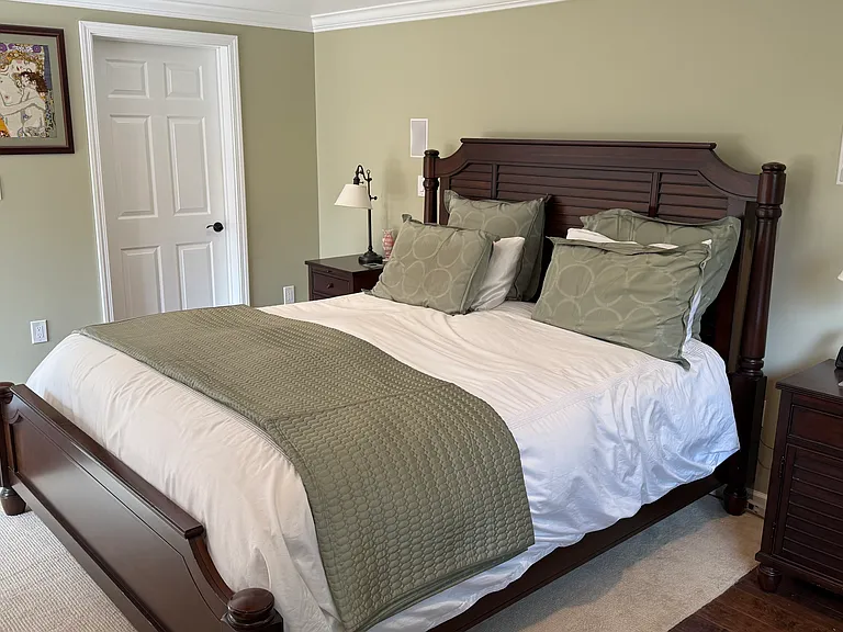Primary bedroom with California king bed