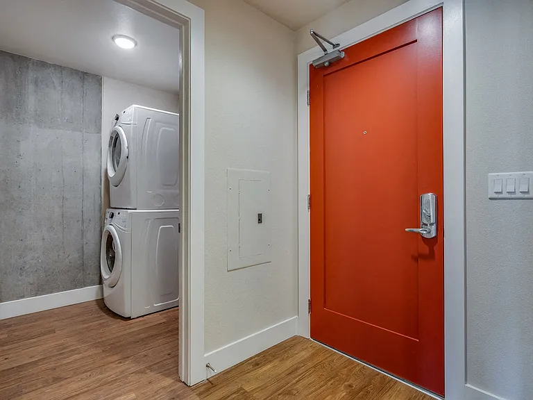 Full-size washer and dryers in unit