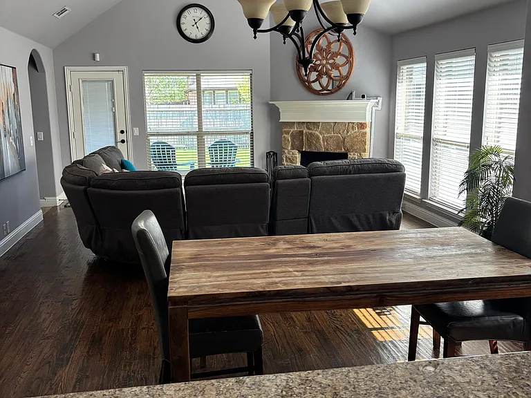 open concept kitchen and living space--plenty of space for everyone!