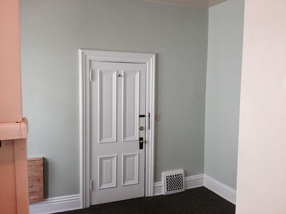 Entry door in living room