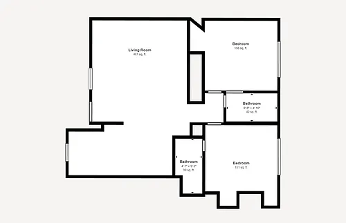 Floor plan 2Bed 2Bath