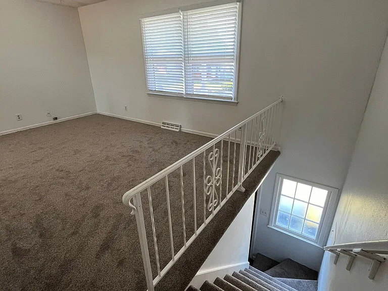 Living room with new carpet