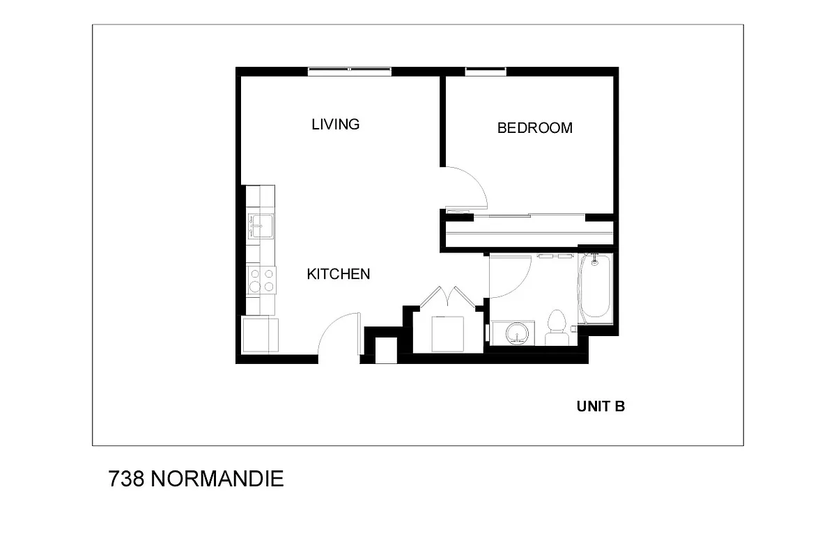 Floor plan 1 BR - B