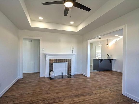 Front sitting room with decorative fireplace