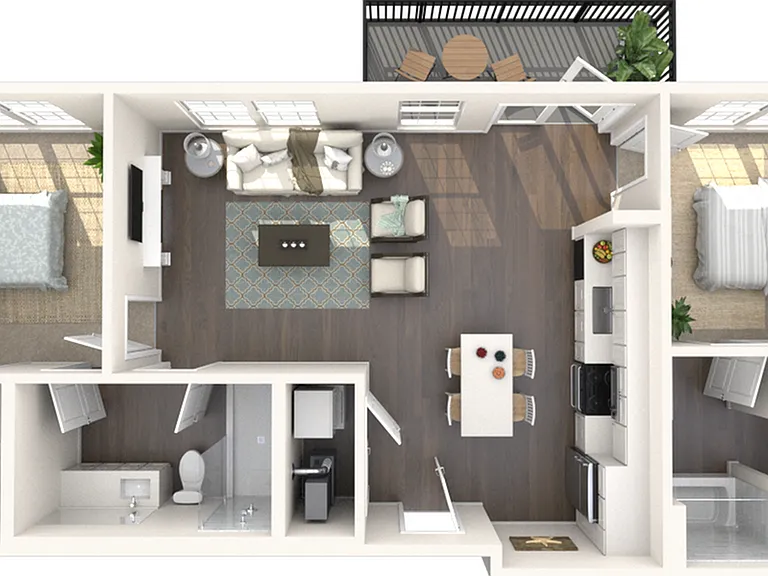 B1.0 | Two Beds, Two Baths B1.0 | Two Beds, Two Baths