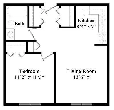 Floor plan 1 Bedroom