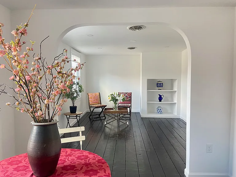 view from dining room into living room!
