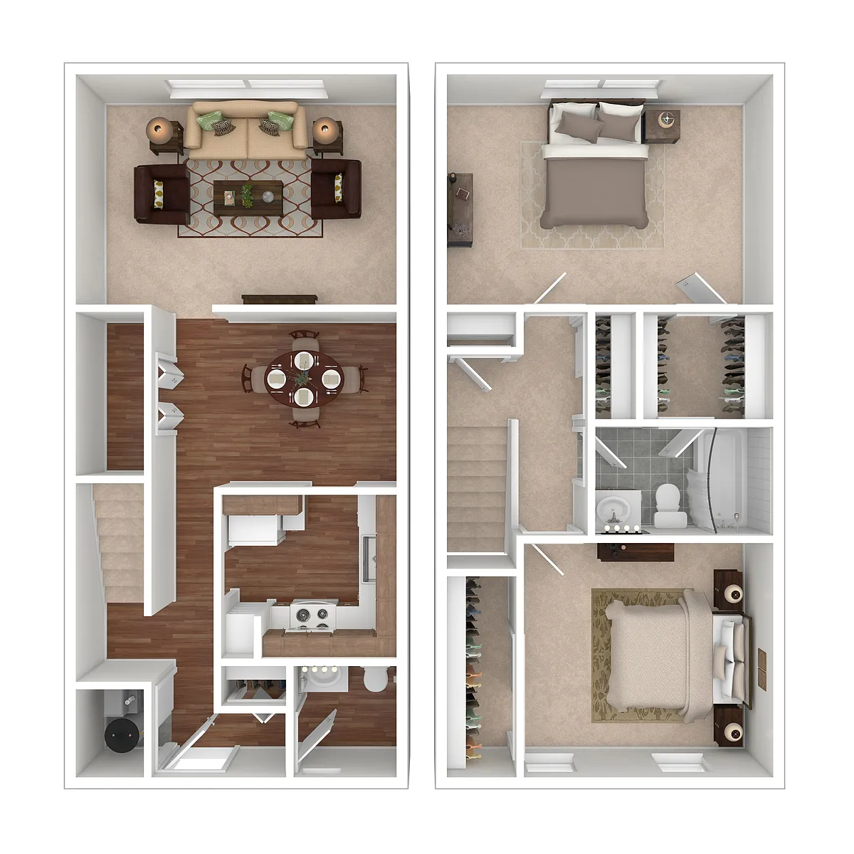 Floor plan B1 Fairfax Townhome